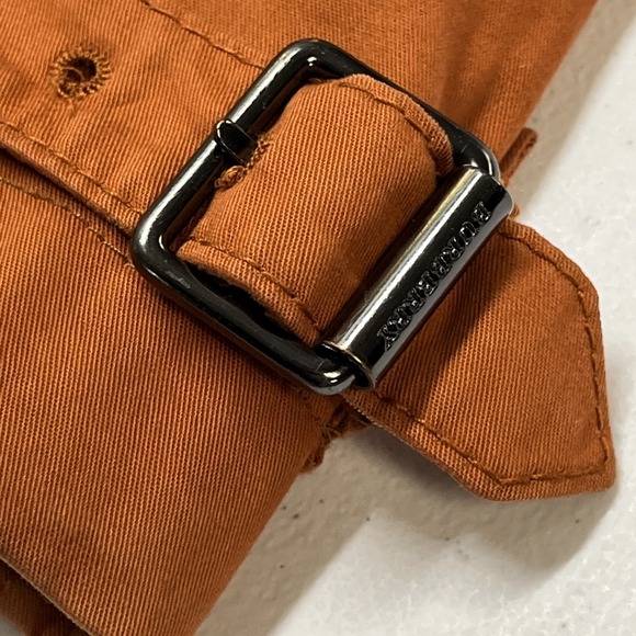 Burberry Josi Trench Coat Orange Nova Check Womens 4 Classic Preppy Old Money - Picture 14 of 16